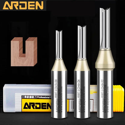 Straight router bit cutting edge close-up, tungsten carbide