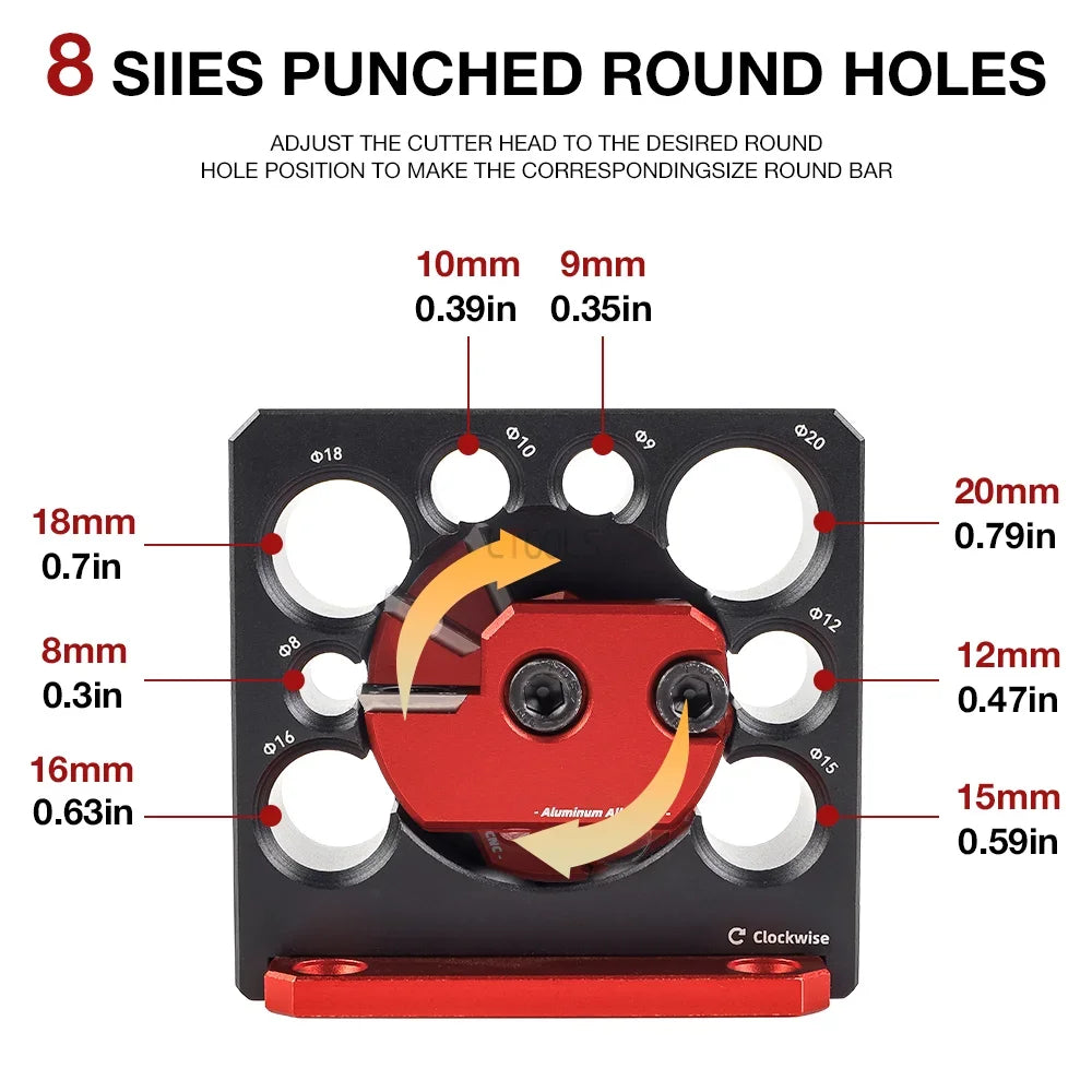 Dowel maker jig diameter adjustment mechanism