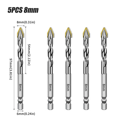 Hex Shank Core Drill Bit Set - Multi-Material Masonry Bits