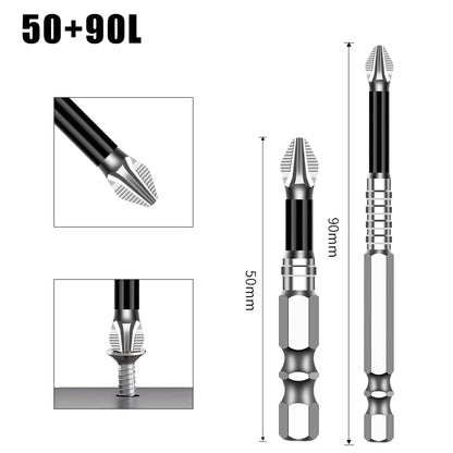 Non-Slip Magnetic Cross Head Screwdriver Bits - K5, 25-150mm Lengths