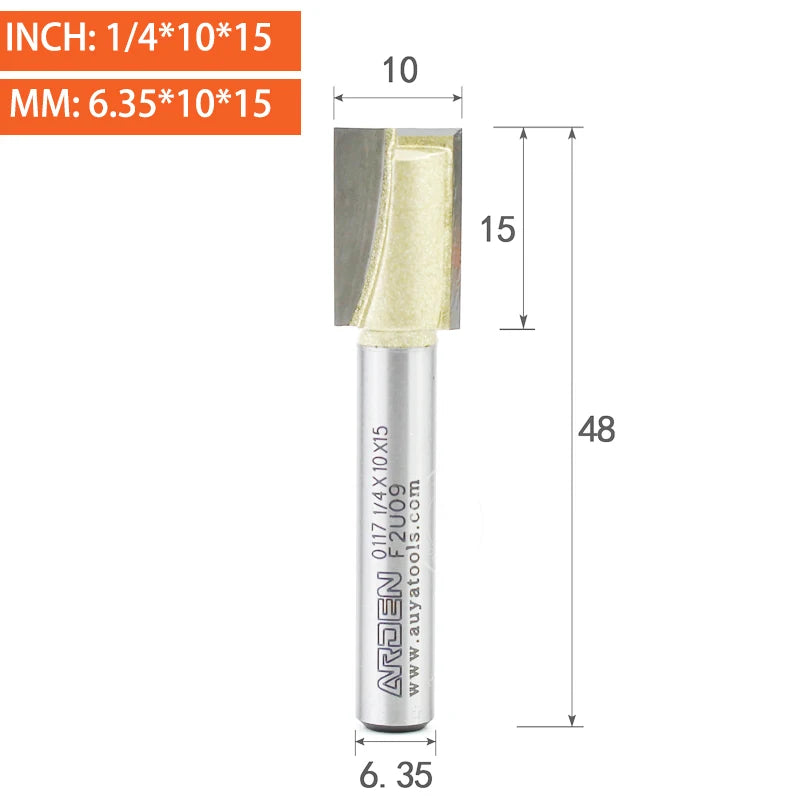 Flat Bottom Cleaning Router Bit - Carbide Slotting End Mill