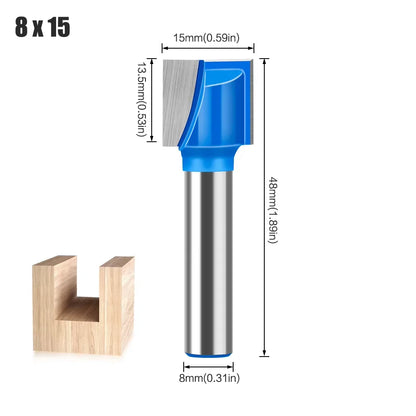 8mm shank solid carbide bottom cleaning router bit - image 8 of 22