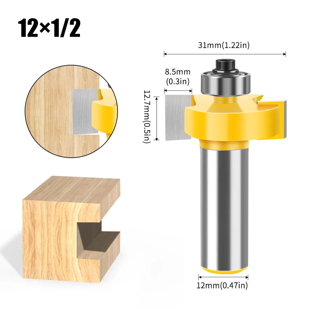 Ball T-slot router bit with 6mm and 12mm shank - image 20 of 24