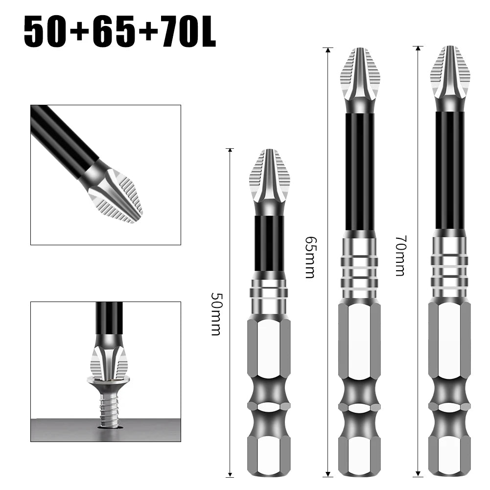 Non-slip magnetic cross head screwdriver bit - view 7