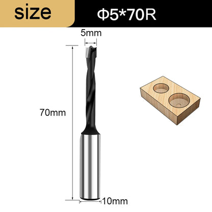 Gang Drill Bit for Wood - 10mm Shank, 70mm Long, Left & Right Rotation