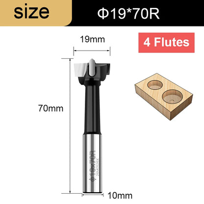 Gang Drill Bit for Wood - 10mm Shank, 70mm Long, Left & Right Rotation