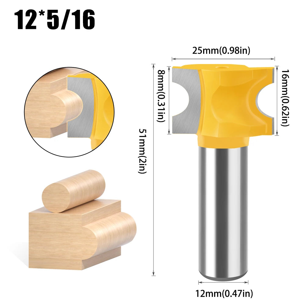Half round side cutter router bit with 6mm and 12mm shank - image 9 of 24