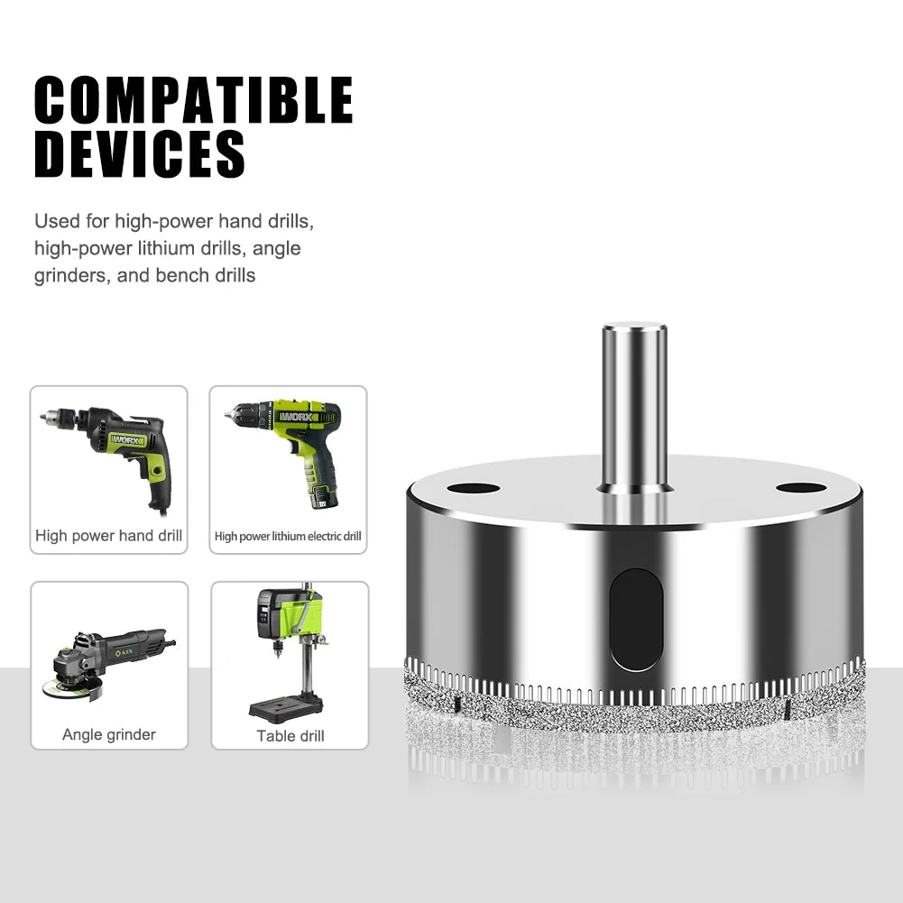 Large electroplated diamond hole saw for tile, glass and marble - image 4 of 33