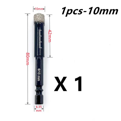 Diamond Drill Bit Hole Saw – 5-16mm Hex Shank, Dry Tile Drilling