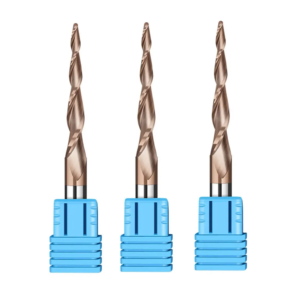 Tapered ball nose end mill, 6mm shank, 2-flute - view 5