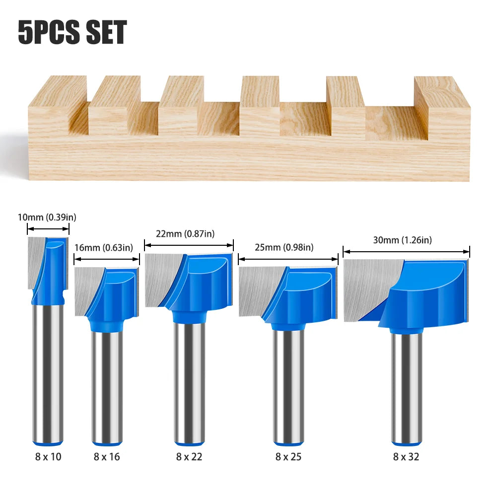 8mm shank bottom cleaning router bit - image 8 of 27