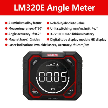 UNI-T Digital Angle Meter – Magnetic Inclinometer & Bevel Box