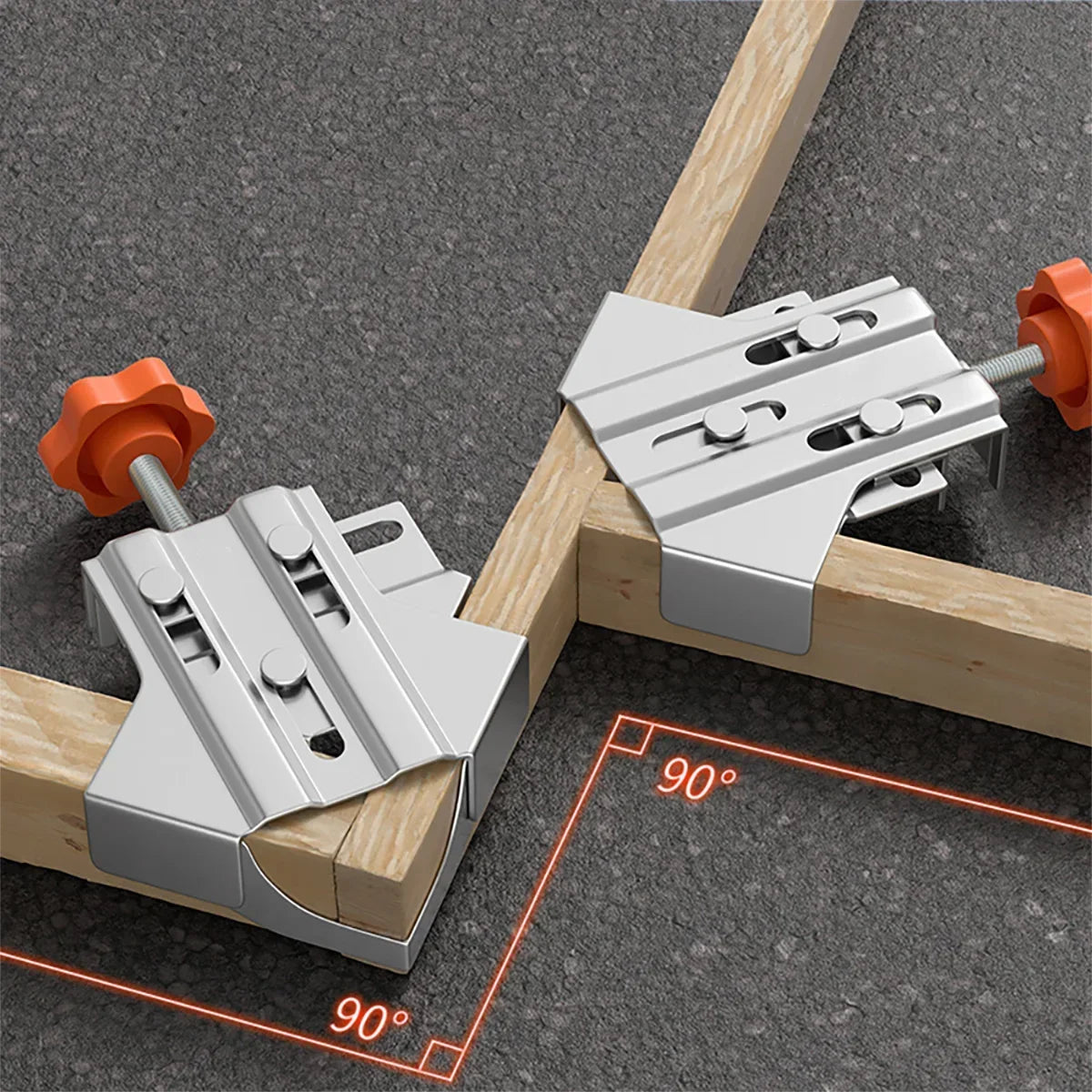90-Degree Corner Clamp – Adjustable Swing Jaw for Framing & Welding