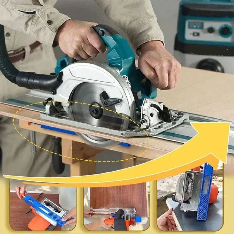 Adjustable Cutting Machine Guide Rail – ABS Circular Saw Positioning Clamp