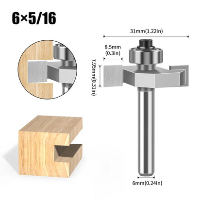 Ball T-slot router bit with 6mm and 12mm shank - image 9 of 24