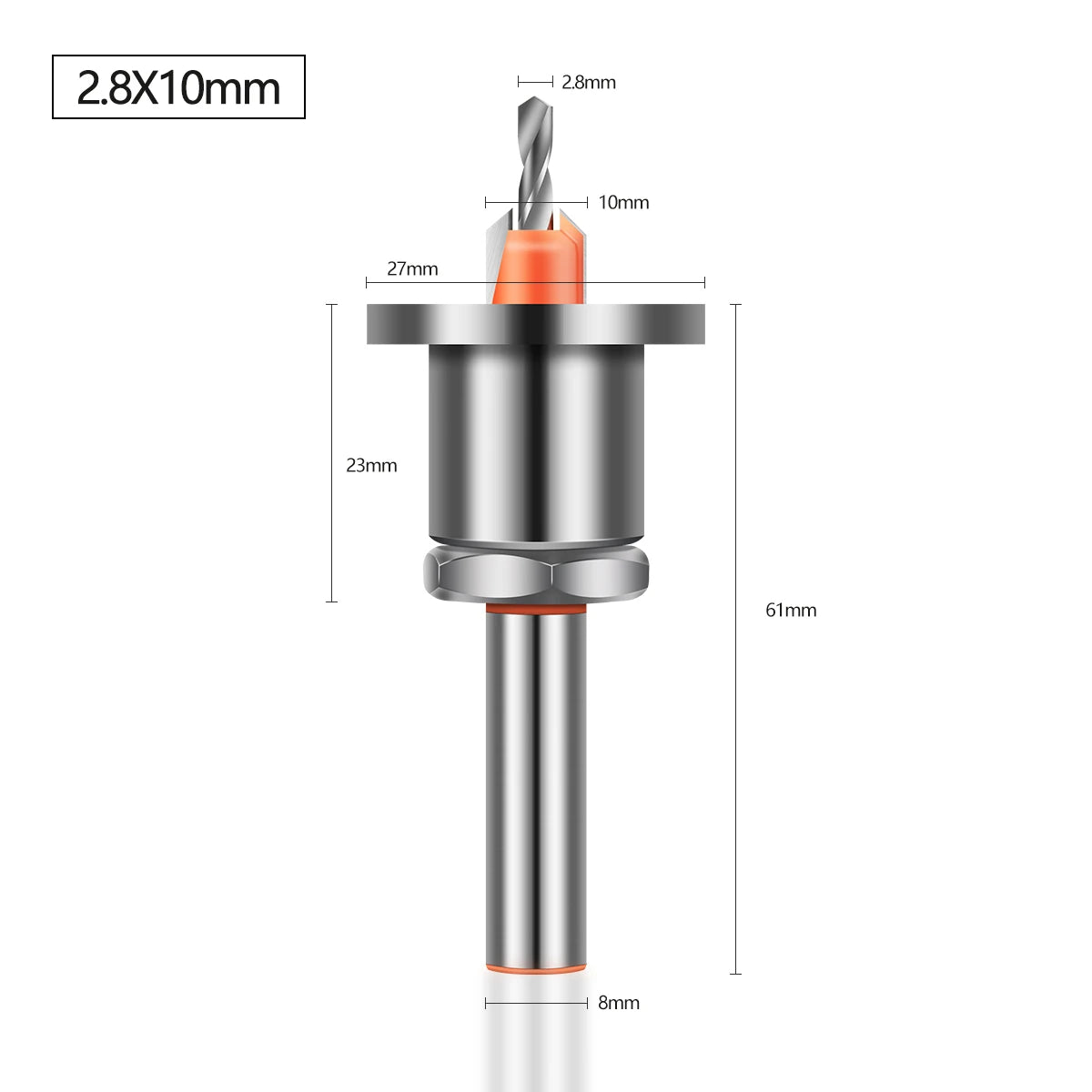 Adjustable Countersink Drill Bit – 8mm/10mm Shank, Carbide Tip