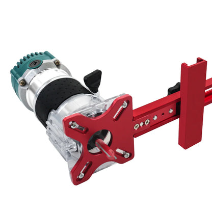 4-in-1 Cabinet Hardware Jig & Router Guide – MM/Inch Circle Cutting Bracket