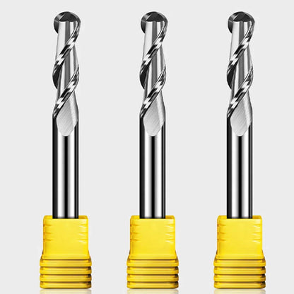 2-flute spiral ball nose end mill for 3D carving