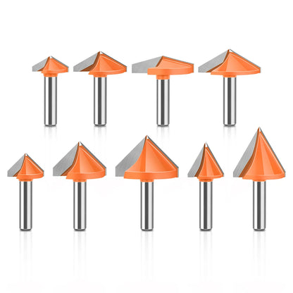8mm shank V-groove router bit - image 4 of 16