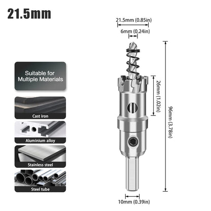TCT Carbide Hole Saw - 12-70mm Single Cutter for Stainless Steel & Metal