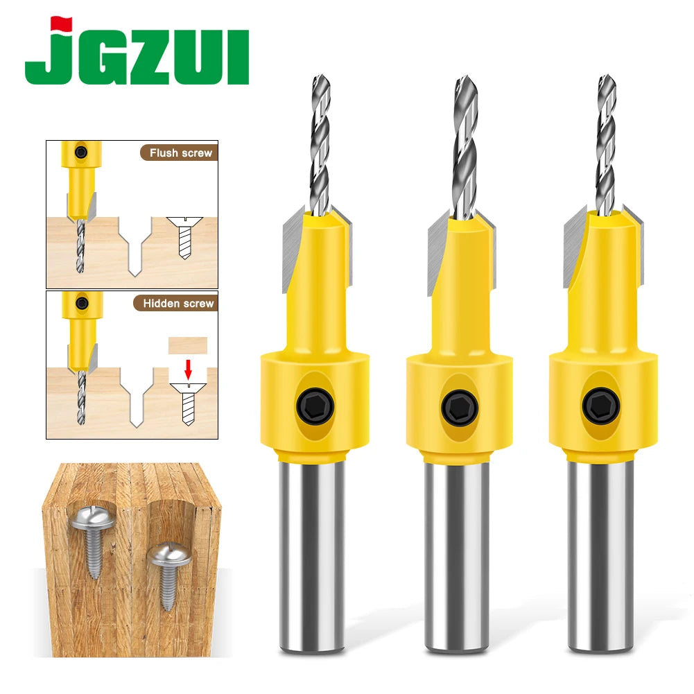 Woodworking Countersink Drill Bit – 8mm/12mm Alloy Step Drill