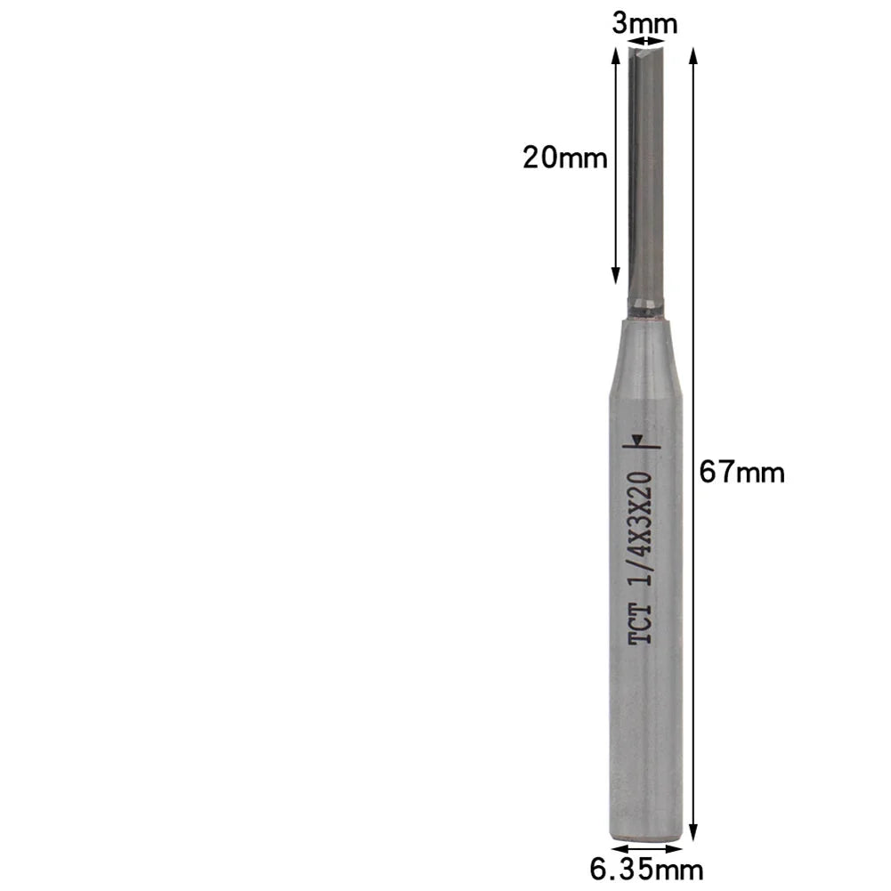 Fresa de Corte Reto 3mm para Madeira e MDF