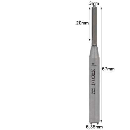 Fresa de Corte Reto 3mm para Madeira e MDF