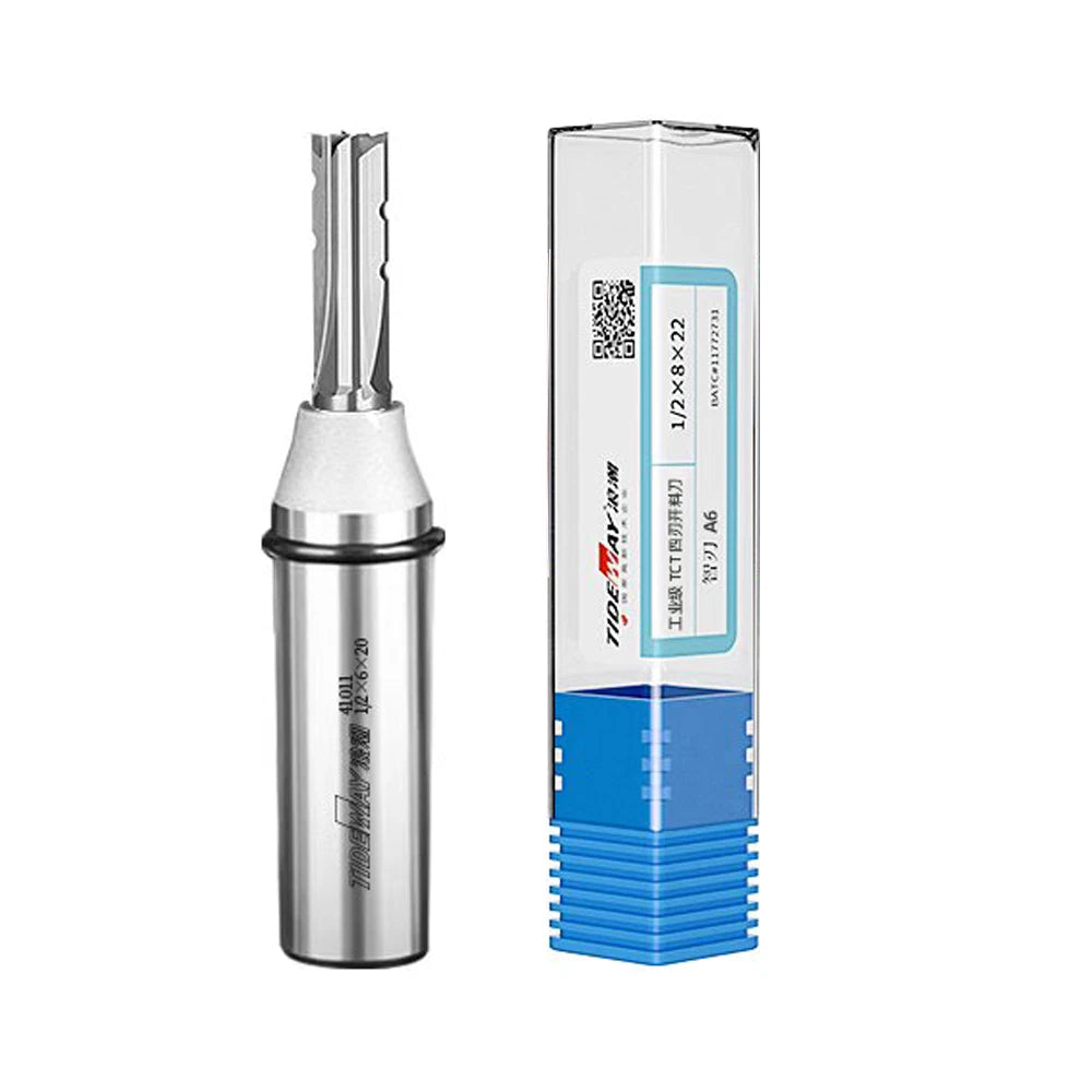 Tideway 4-Flute TCT Straight Router Bit – CNC Carbide Milling Cutter