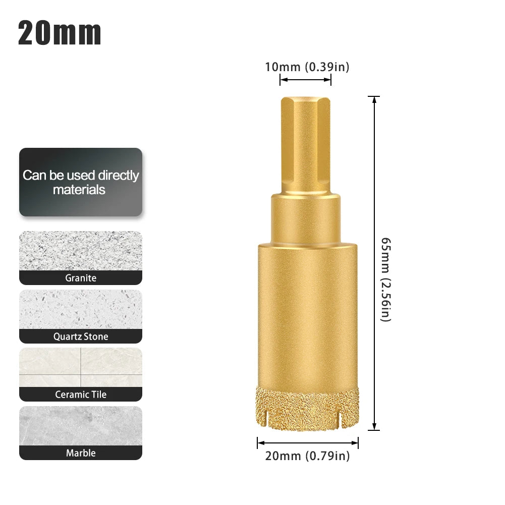 Diamond hole saw drill bit for tile, glass and marble - image 13 of 42