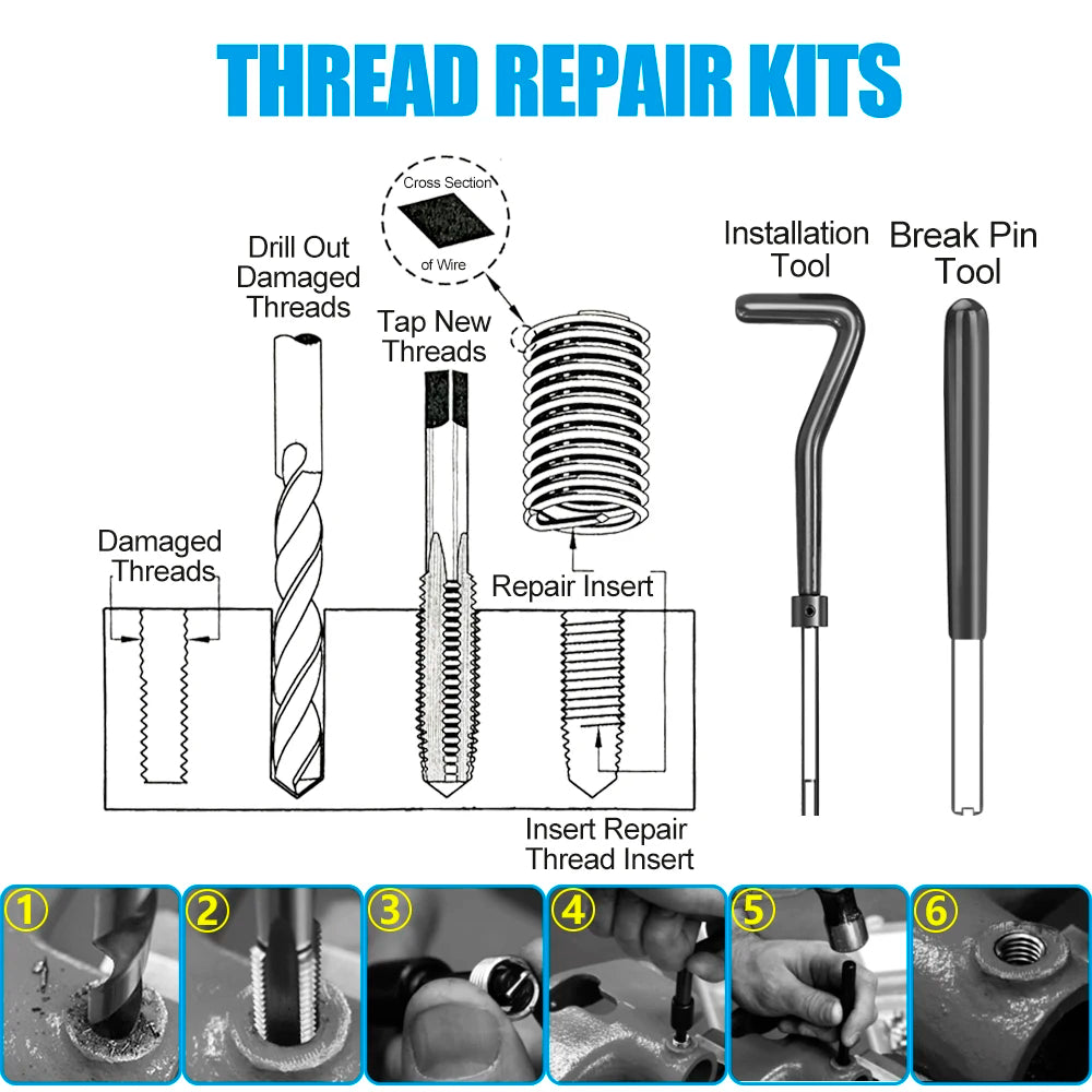 Thread repair insert kit - image 3 of 29