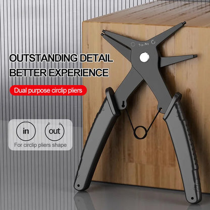 2-in-1 snap ring pliers for internal and external retaining rings