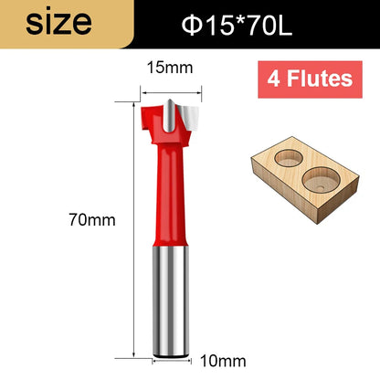 Gang Drill Bit for Wood - 10mm Shank, 70mm Long, Left & Right Rotation