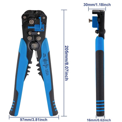 Wire stripper handle grip close-up, German-style plier design