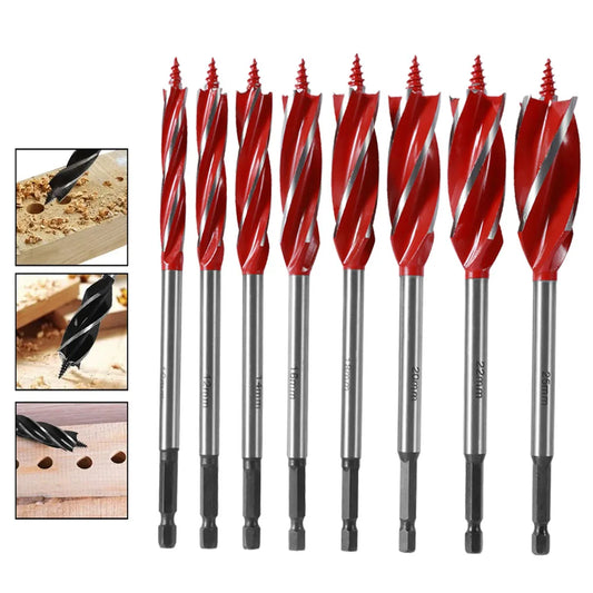 8-Piece Auger Wood Drill Bit Set