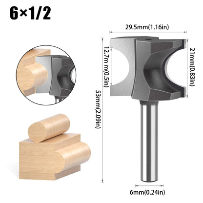 Half round side cutter router bit with 6mm and 12mm shank - image 14 of 24