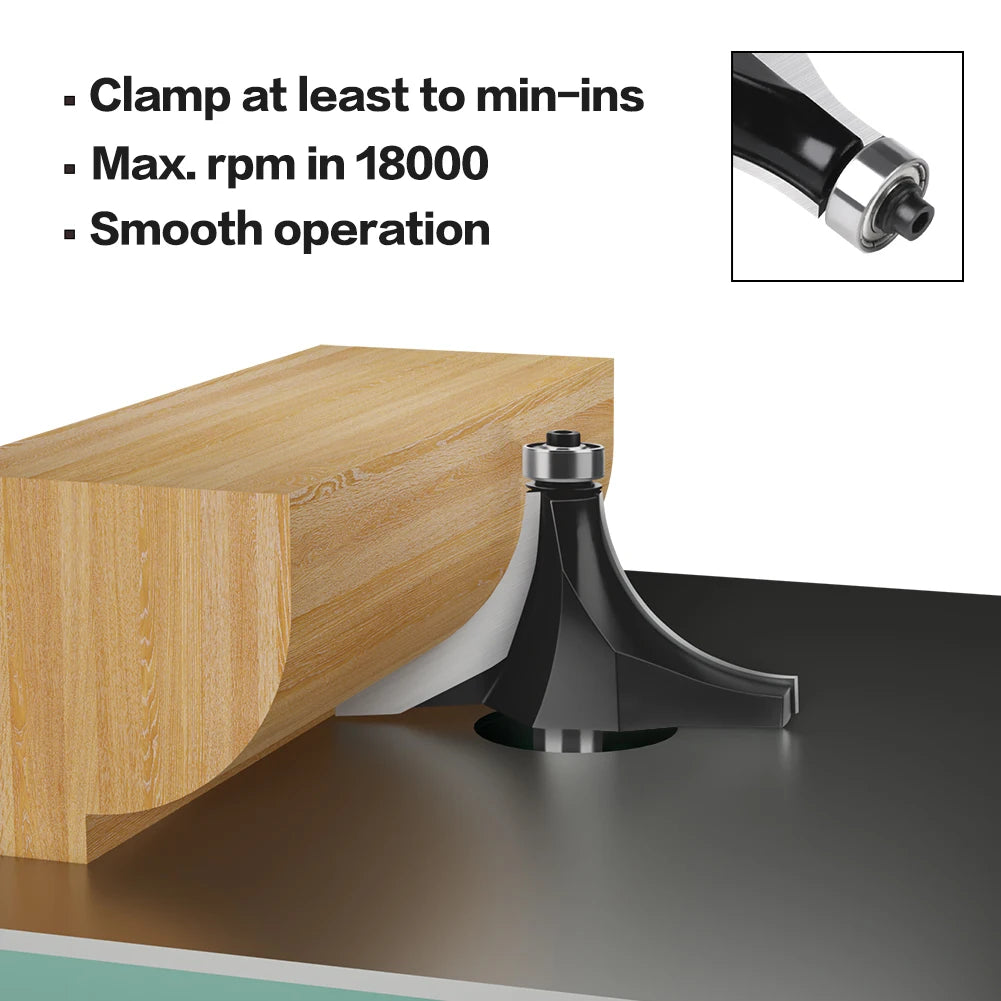 12mm shank round over router bit with bearing - image 5 of 27