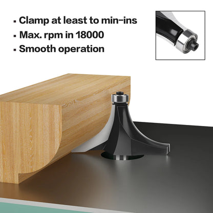 12mm shank round over router bit with bearing - image 5 of 27