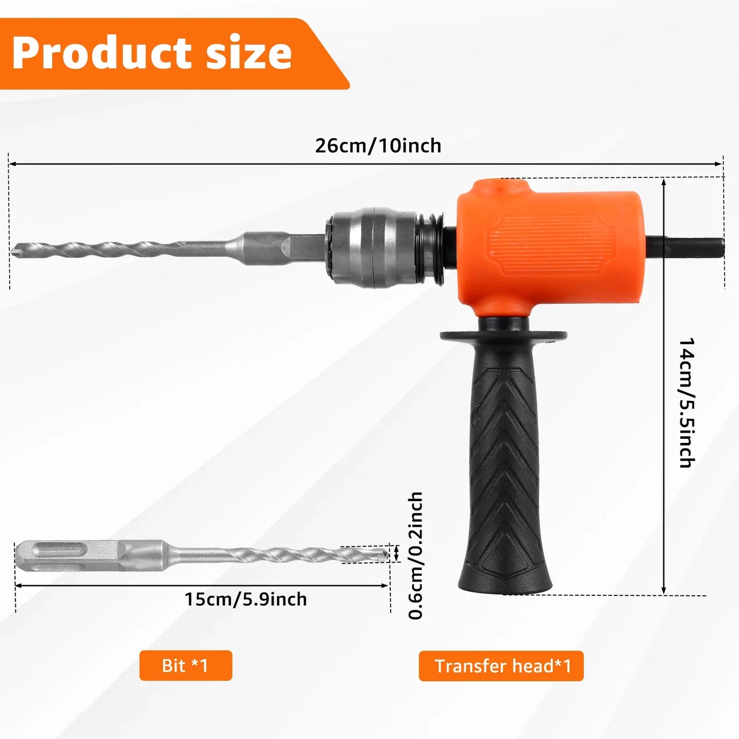 Electric Drill to Hammer Adapter - Forged Steel