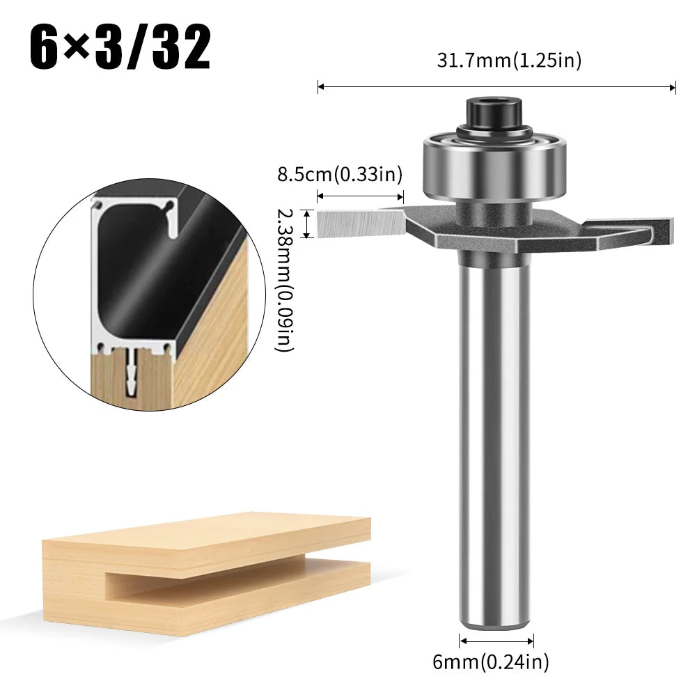 Ball T-slot router bit with 6mm and 12mm shank - image 12 of 24