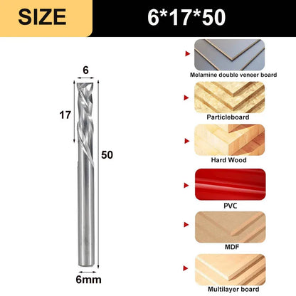 2-Flute Compression Router Bit - Up & Down Cut Carbide End Mill