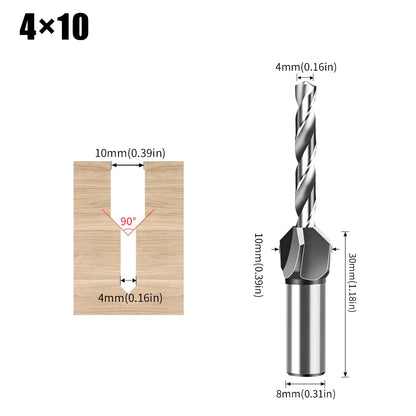 Adjustable depth four-edge countersink drill bit - view 8