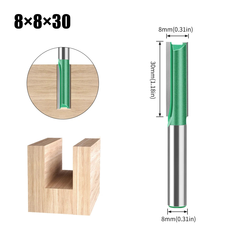 8mm shank straight router bit - image 8 of 26