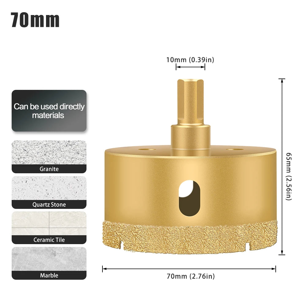 Diamond hole saw drill bit for tile, glass and marble - image 16 of 42