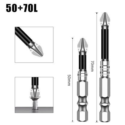 Non-Slip Magnetic Cross Head Screwdriver Bits - K5, 25-150mm Lengths