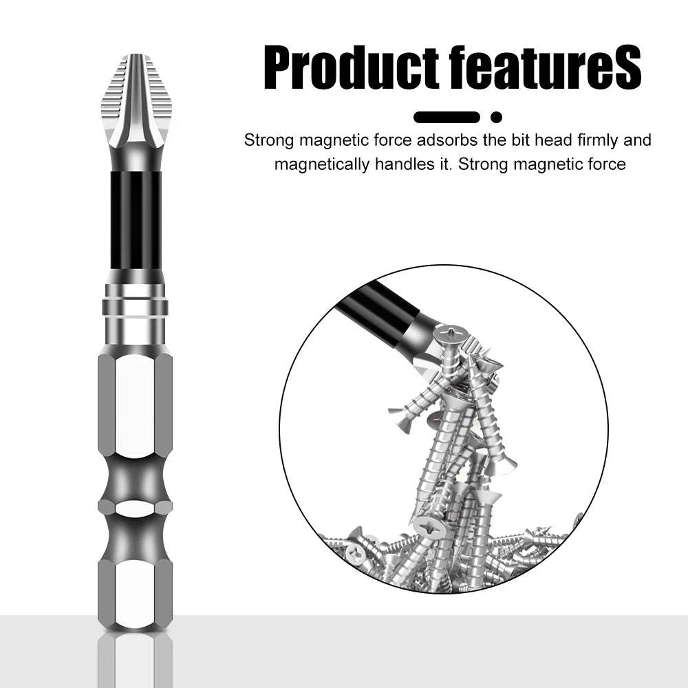 Non-slip magnetic cross head screwdriver bit - view 5