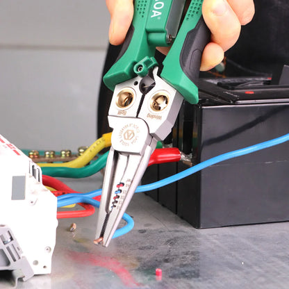 8-in-1 Electrician's Pliers with Wire Stripper & Crimper