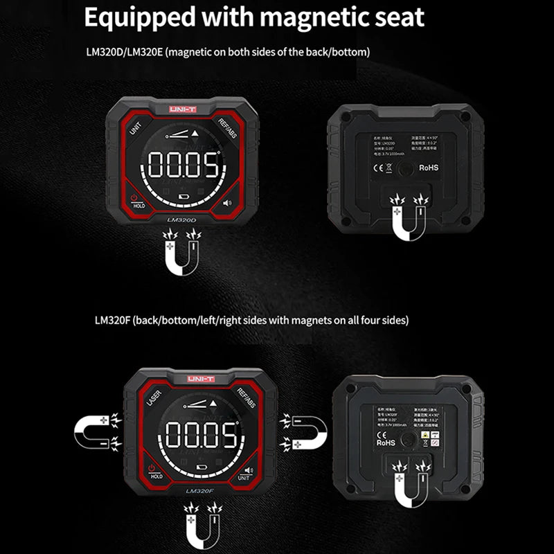 UNI-T Digital Angle Meter – Magnetic Inclinometer & Bevel Box
