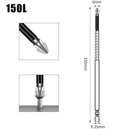 Non-Slip Magnetic Cross Head Screwdriver Bits - K5, 25-150mm Lengths
