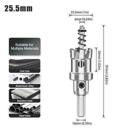 TCT Carbide Hole Saw - 12-70mm Single Cutter for Stainless Steel & Metal