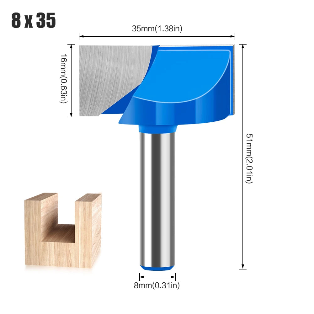 8mm shank bottom cleaning router bit - image 24 of 27